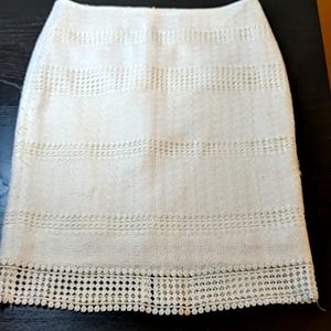 White Lace Pencil Skirt